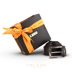 کمربند مردانه چرم یلسان مدل بایسن S2 کد 084-GS (مشکی)