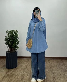 مانتو جین یقه چین پریناز 5