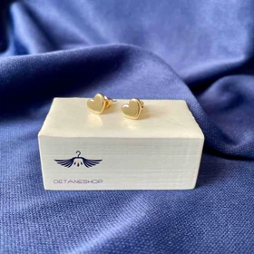 گوشواره مینیمال قلبی توپر برند Iam