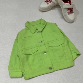 کت تک کتان بچه گانه خارجی کرم با طرح گلابی