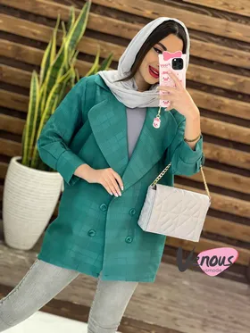 مانتو کتی چهار دکمه کتیبه