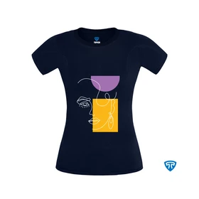 تاپیک تیشرت آستین کوتاه tshirt-face-earrings-navy