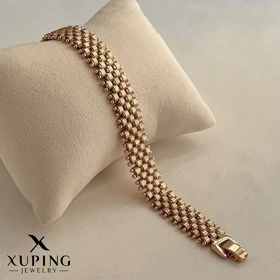 دستبند رولکس تراش‌دار ژوپینگ، درخشش بی‌نظیر و ظرافت خیره‌کننده Xuping
