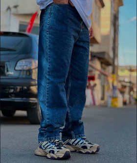 شلوار نیم بگ آبی شست کاستوم مردانه فوق‌العاده خفن و جذاب