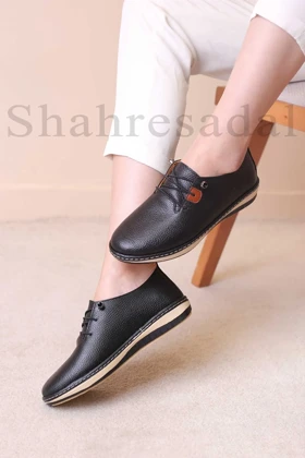 کفش چرم طبیعی زنانه کد 7134