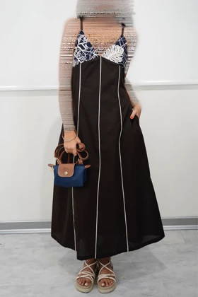 پیراهن لینن دوبنده کوبیسمی