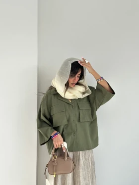 شومیز لینن 2 جیب