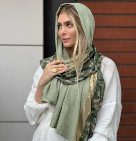 شال حاشیه گل