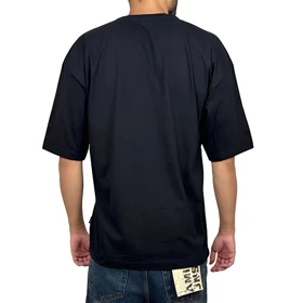 تیشرت آستین کوتاه مردانه مشکی چاپدار بالنسیاگا