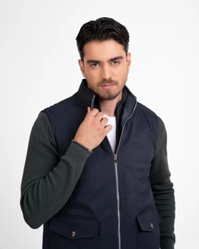 ام کی کالکشن جلیقه mk-5708-navy-blue