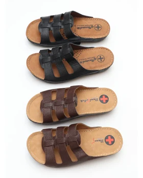 صندل مردانه طبی چرم طبیعی بانی پاژ مدل مانی