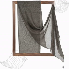 شال طرح خطی زنانه - 39251734