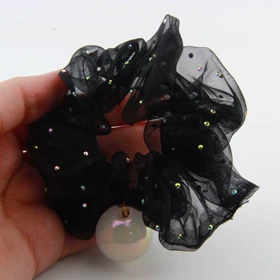 کش مو دخترانه مدل مرواریدی (مشکی)