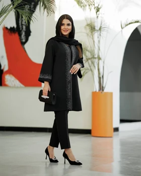 مانتو مجلسی مازراتی نگین‌دار درجه یک