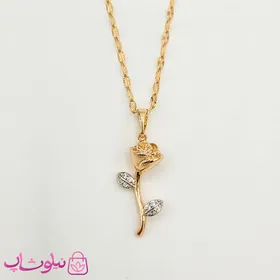 گردنبند دخترانه ژوپینگ مدل شاخه گل رز