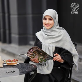 روسری ابریشم وارداتی یکتا فر (طوسی)