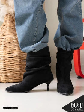 بوت پاشنه وارداتی چروک لومانا - کد 2575