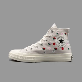 کانورس 1970 فلورال گلدوزی ساق‌دار Converse 1970s Floral Embroidery Hightop