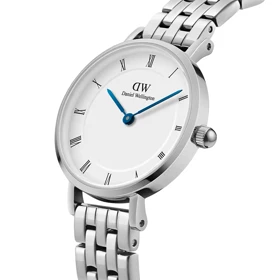 ساعت دنیل ولینگتون زنانه فلزی گرد سیلور ایندکس یونانی DW-5504-L