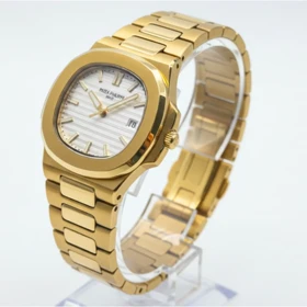 ساعت مردانه پتک فیلیپ طلایی صفحه سفید