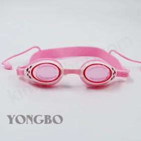 عینک شنای دخترانه YIBOBB رنگ صورتی با محافظ UV و لنز ضد بخار