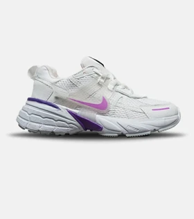 کفش کتانی زنانه سفید بنفش Nike Cushlon V2K مدل 8336