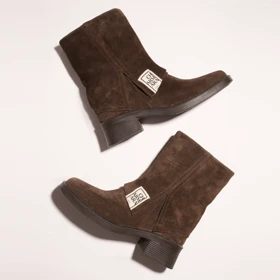 نیم بوت چرم زنانه قهوه ای مدل harriet