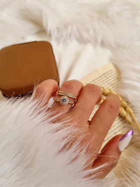 انگشتر حلقه پشت حلقه جواهری دریا ژوپینگ