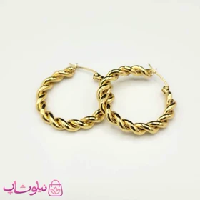 گوشواره حلقه‌ای زنانه مدل مارپیچ