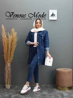 کت جین آبی کاربنی بهاره
