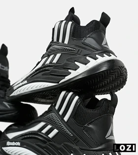 کفش کتانی ساق‌دار مشکی سفید Reebok Shaq Attaq