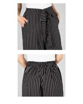 شلوار کوتاه راه راه مشکی زنانه