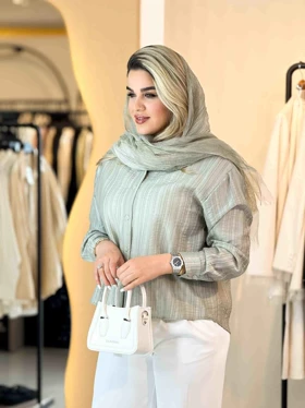 شومیز سبز سیج 140102