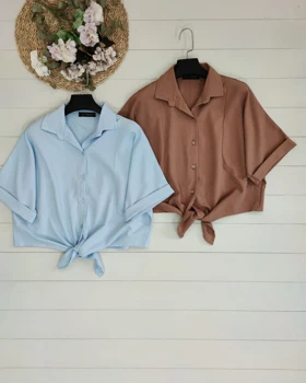 شومیز کراپ گره‌ای
