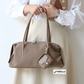کیف زنانه بزرگ مدل پینار جیر (نسکافه ای)