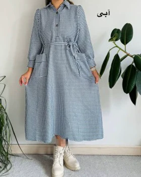 پیراهن مانتویی پشمی پیچازی