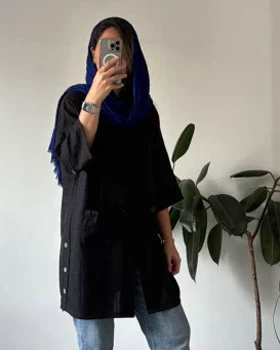 مانتو بغل دگمه آیناز