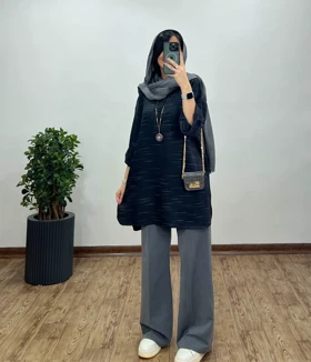 مانتو جلو دکمه لیانا 4 کد3057
