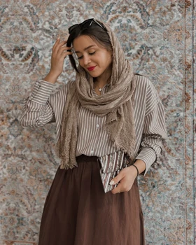 شومیز راه‌راه لینن