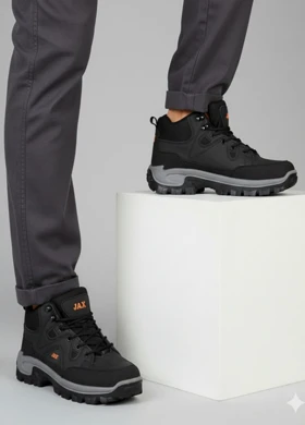 کفش ساق‌دار مردانه مشکی مدل JAX