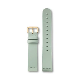 بند چرم تریوا مدل Mint Super Slim-Gold -16mm