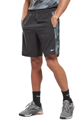 شورت مردانه مشکی TRAIN CAMO WOVEN SH