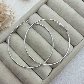 گوشواره حلقهای نازک مدل کوچکتر (نقره ای)