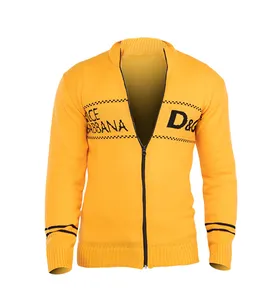 ژاکت بافت مردانه زیپ‌دار یقه ایستاده D&G