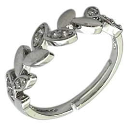 انگشتر زنانه طرح برگ، شیک و ظریف