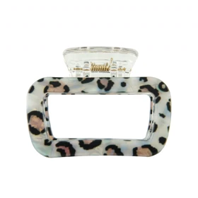 کلیپس زنانه مدل مکعبی پلنگی