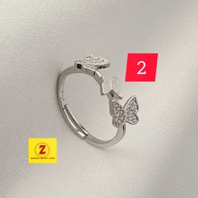 انگشتر فری سایز زنانه نگینی و ساده مارک CM