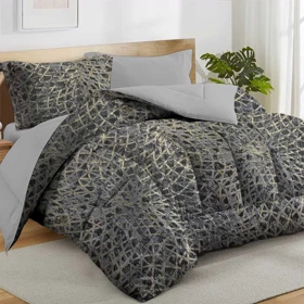 سرویس روتختی مخمل شانل مدل PH (ذغالی طوسی)