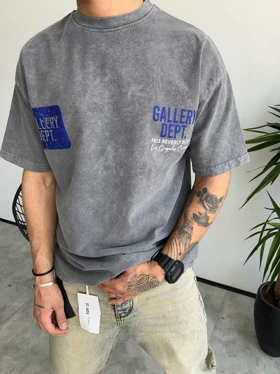 تیشرت سنگشور باکسی GALLERY dept رنگ مدادی