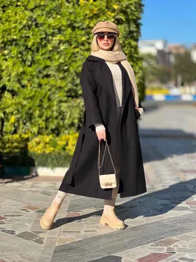 پالتو فوتر بلند پشت چاک